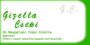 gizella csepi business card